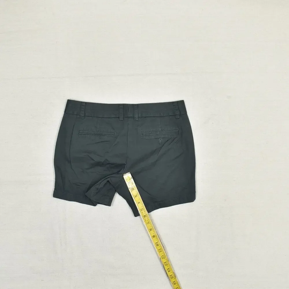 J. Crew Women's Cotton Gray Size 6 Chino Broken in Shorts Zip Solid Pockets